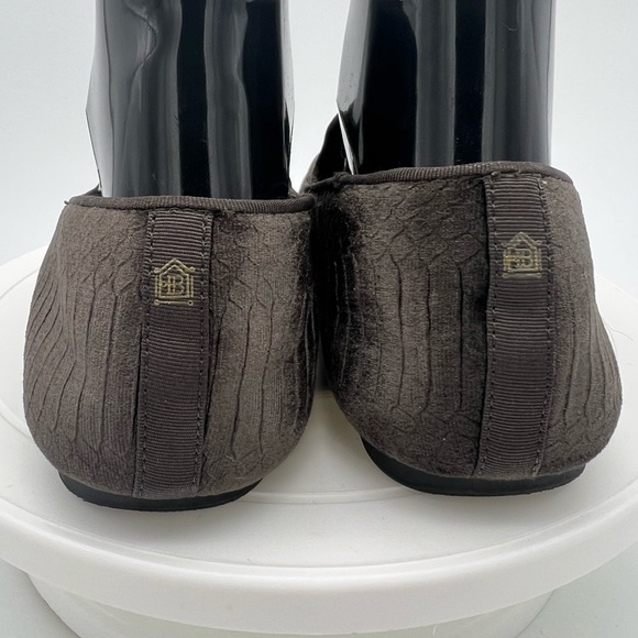 Birdies Starling Charcoal Velvet Python Embossed Slip On Loafer Women Shoe 8.5 - Picture 4 of 7